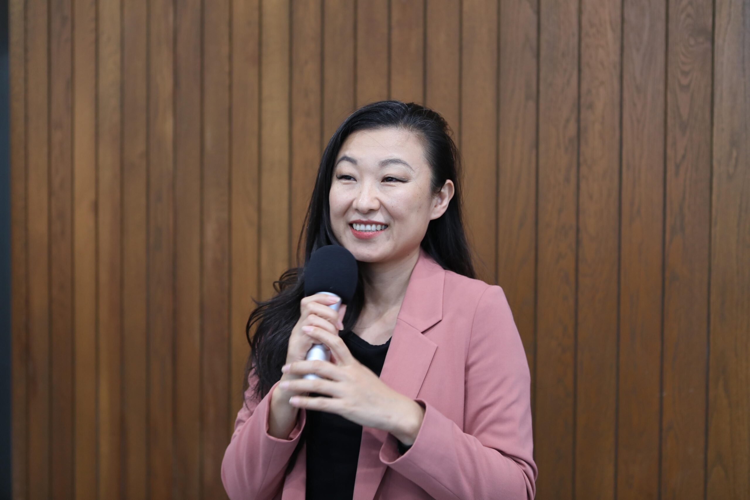 Life Coach Lucy Liu Speaking Photo